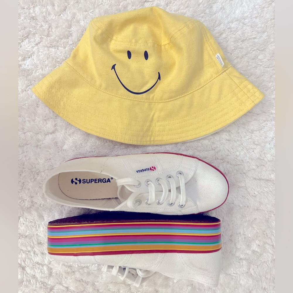 Platform Superga Sneakers, very cool and trendy. Also comfortable.